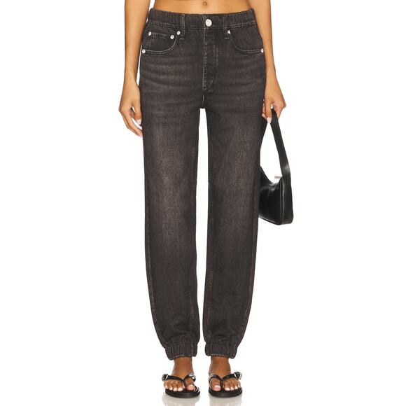 Rag & Bone 'Miramar' Black Cotton Terry Jogger Pant Size S - Picture 1 of 4